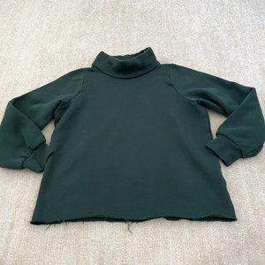Madewell Dark Green Turtleneck Sweatshirt